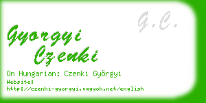 gyorgyi czenki business card